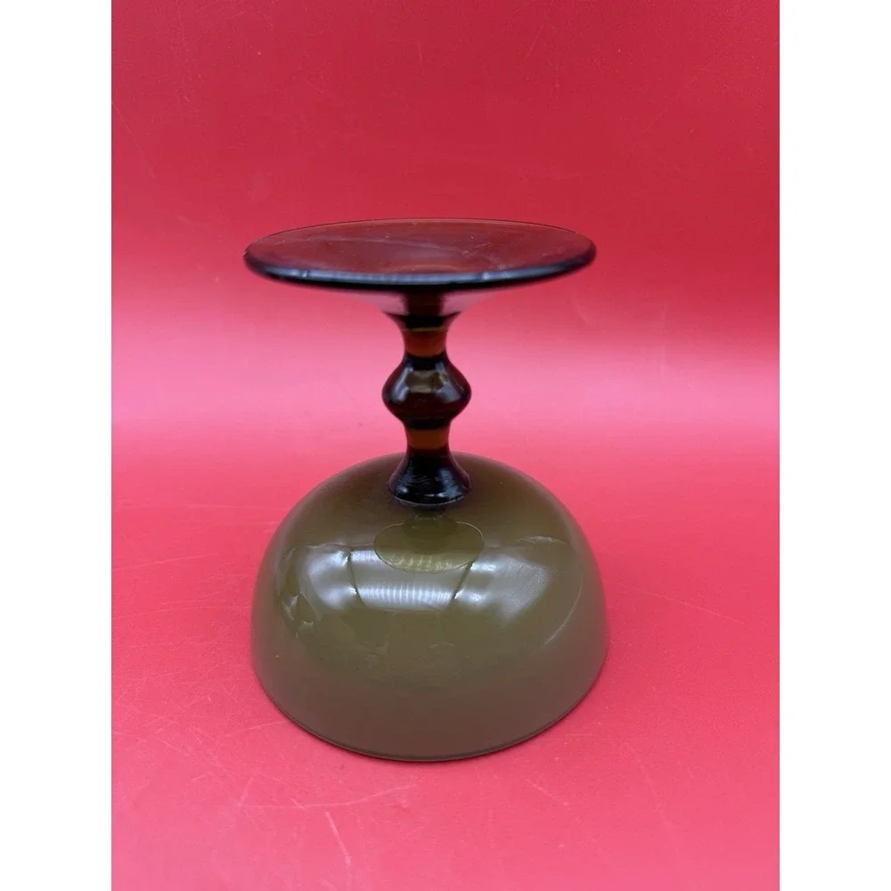 Set of 7 Carlo Moretti Italian Taupe Cased Sherberts Or Champagne Glasses 3.75
